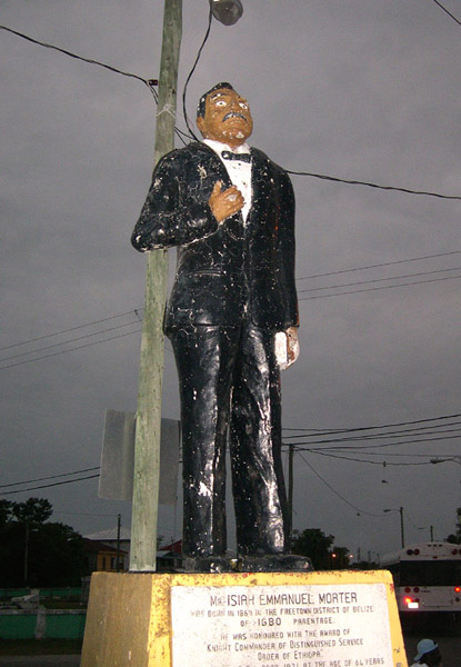 Belize City, Isiah Morter statue
