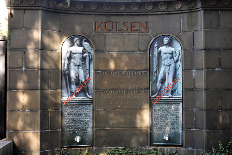 Dresdner Johannisfriedhof - Grab Kulsen - bronze 'gestohlen'