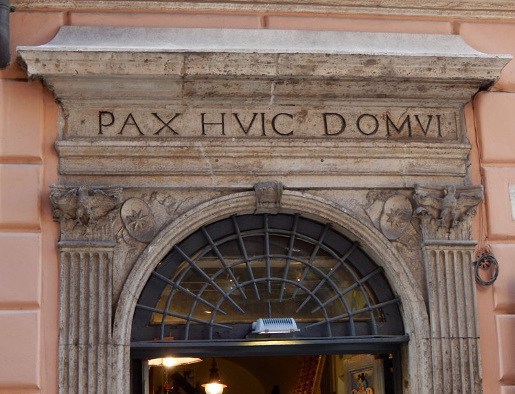 Pax Huic Domui inscription, Roma