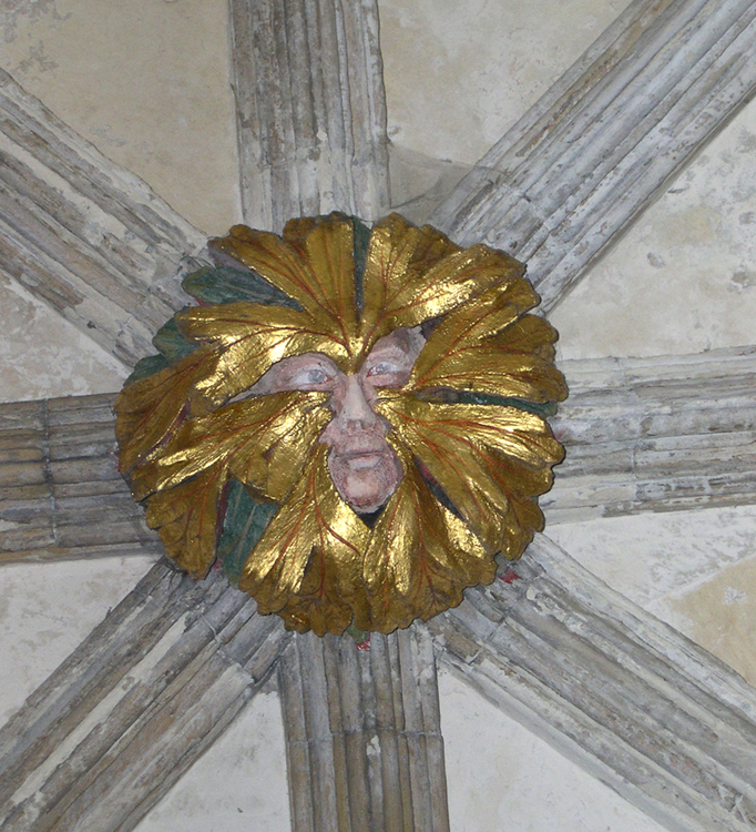 Norwich Cathedral - Green Man ceiling boss