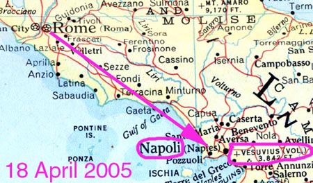 Map - Roma to Napoli - 2005