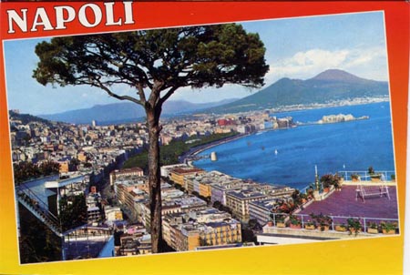 Napoli - view of city (modern postcard)