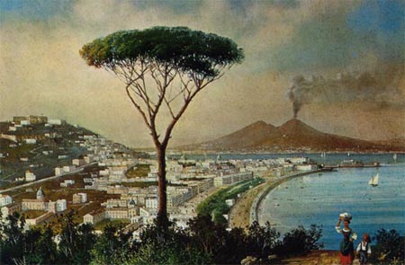 Napoli - view of city (vintage postcard)