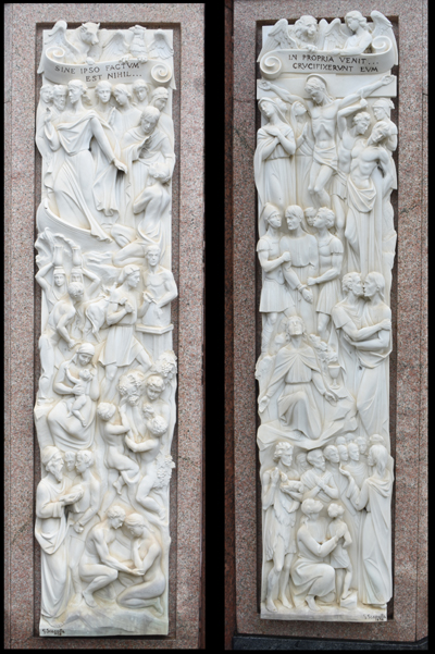 Merlo mausoleum bas-relief panels, Cimitero di Pavia