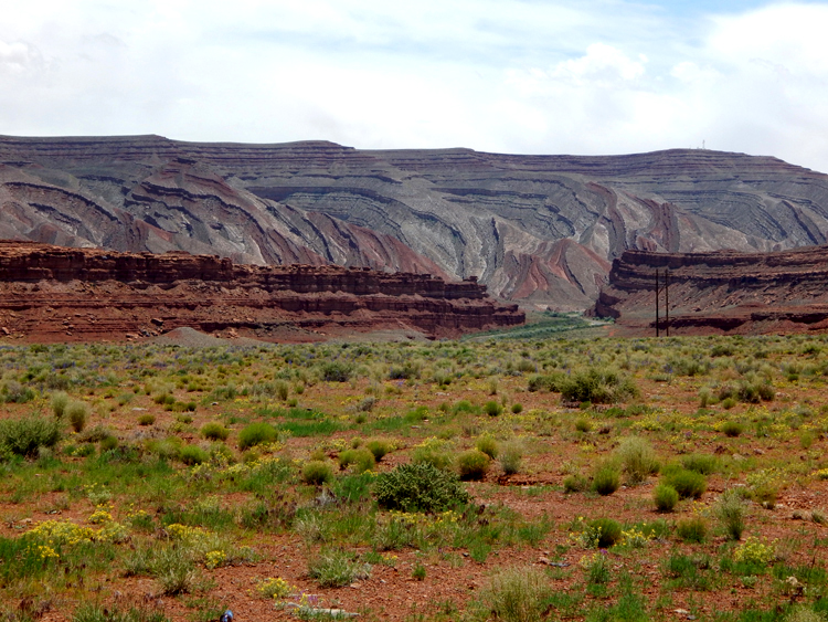 rock strata, US Route 163, near Mexican Hat, Utah