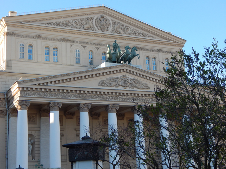 Moscow - Apollo statue on Bolshoi facade