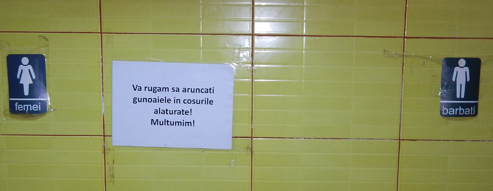 Bucharest - Barbati toilet sign
