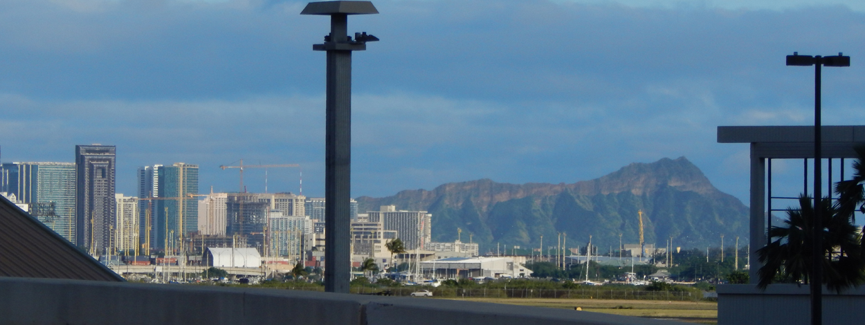 Honolulu - Diamond Head as seen from the International Airport