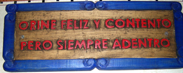 Mexico D.F., Orine Adentro sign