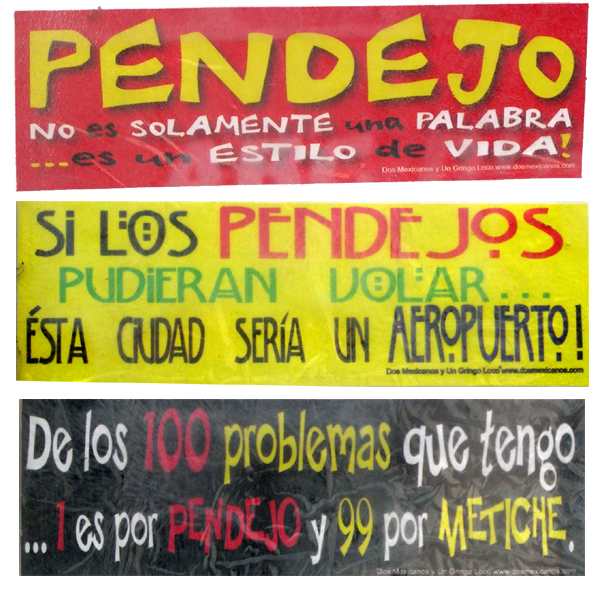Mexico D.F., pendejos bumper stickers