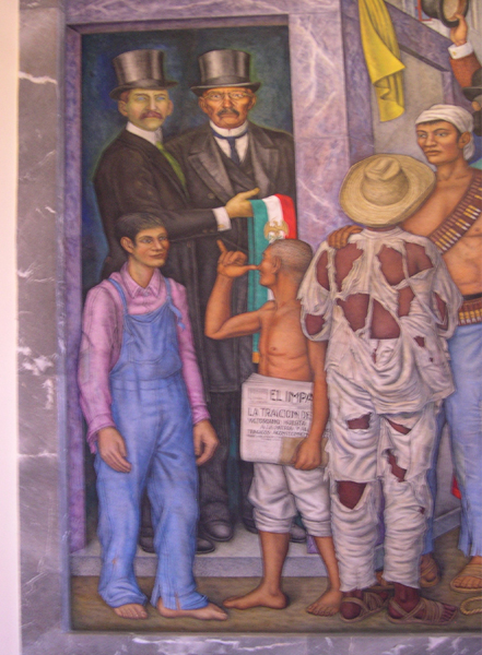 Mexico D.F., Sufragio mural (detail) by Juan O'Gorman
