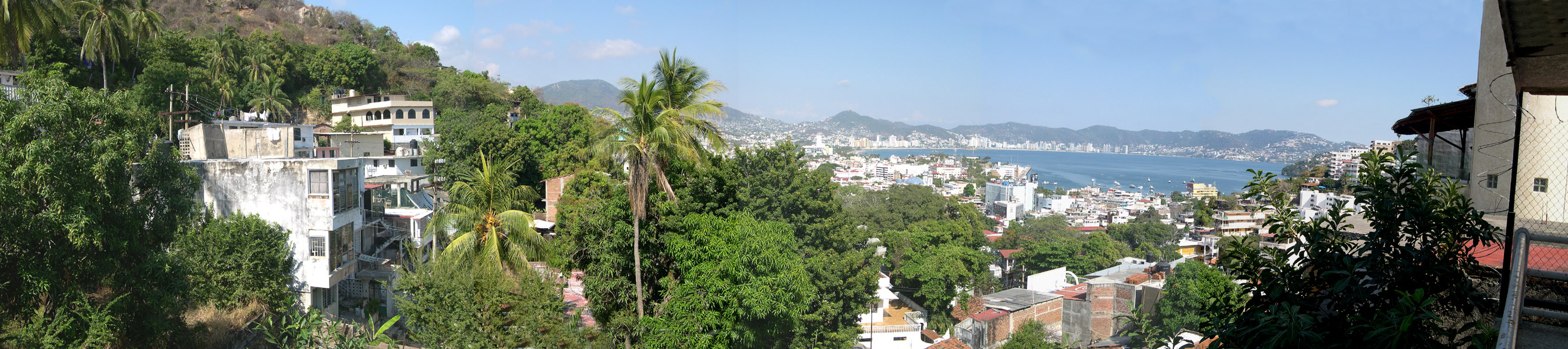 Acapulco - El Mirador Hotel, panoramic view from La Mira Alberca (pool)