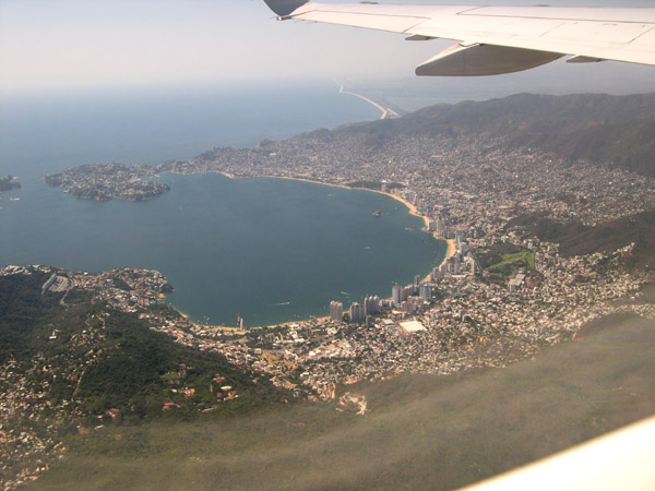 Acapulco Bay from the air