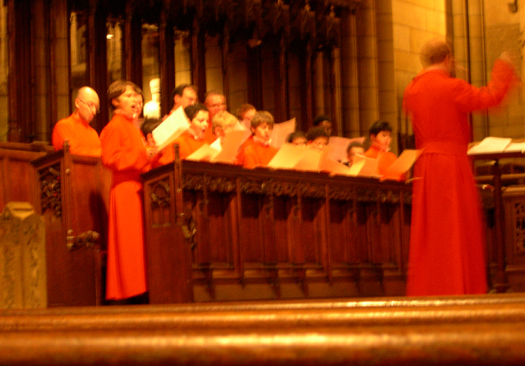 New York - St Thomas choir rehearsal