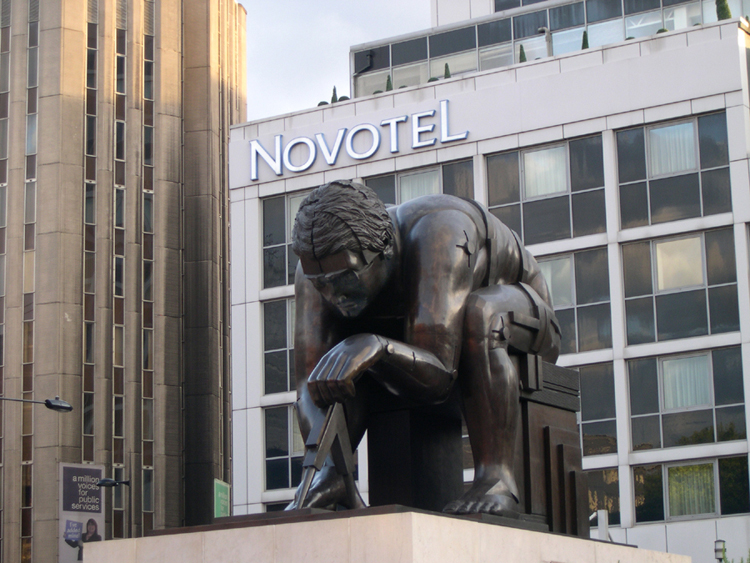 London - British Library - Paolozzi's sculpture of Newton