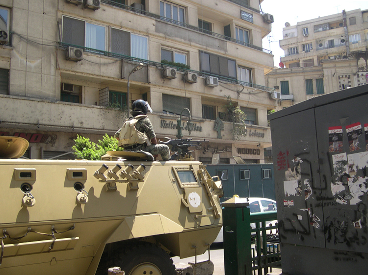 Cairo - Tahrir Square, tank and soldiers