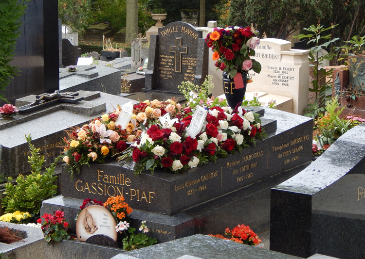 grave of Edith Piaf, Pere Lachaise Cemetery, Paris