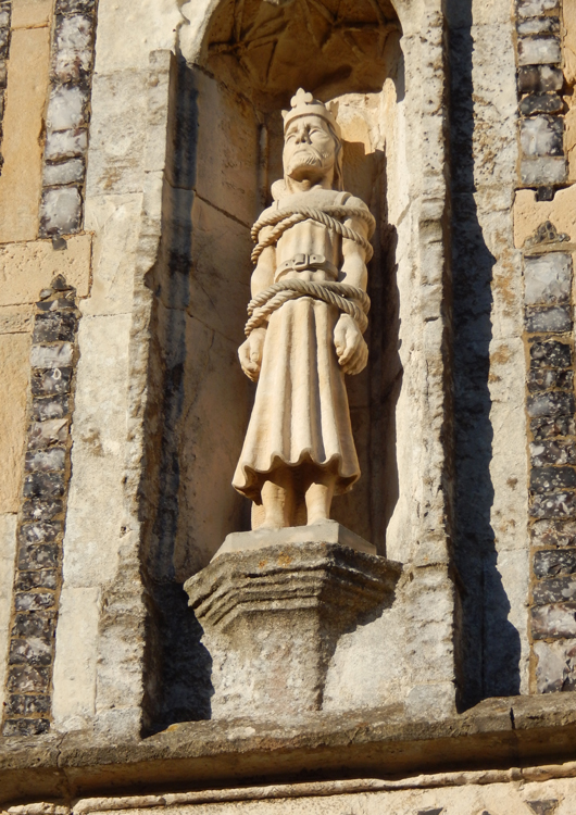 statue of St Edmund, King and Martyr, Southwold, Suffolk