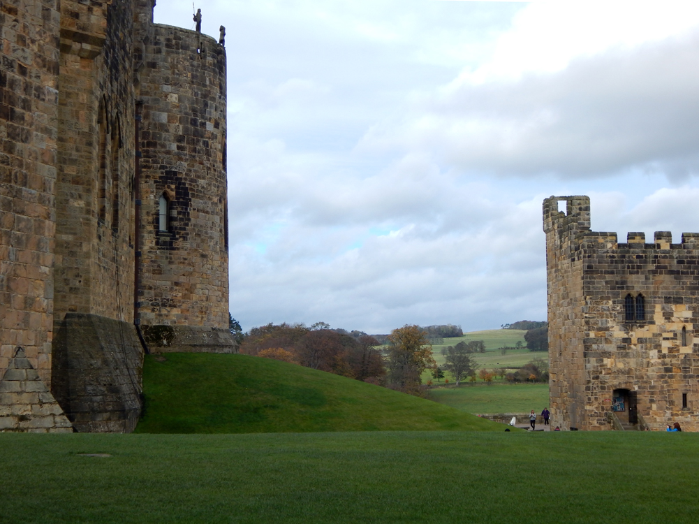 view to North from the Inner Bailey, Alnwick Castle, Northumberland