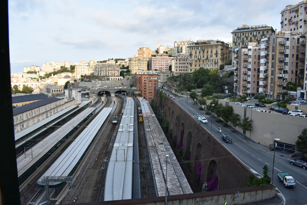 Genova - view of Piazza Principe station from Hotel Bellevue
