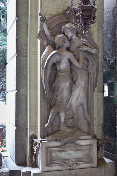 Cimitero Monumentale di Staglieno - Cippo Elisa Falcone, Giovanni Scanzi, sculptor (before restoration)