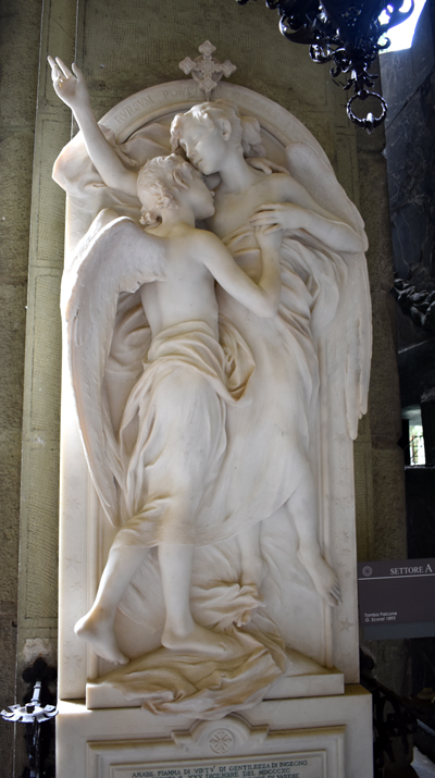 Cimitero Monumentale di Staglieno - Cippo Elisa Falcone, Giovanni Scanzi, sculptor after restoration)