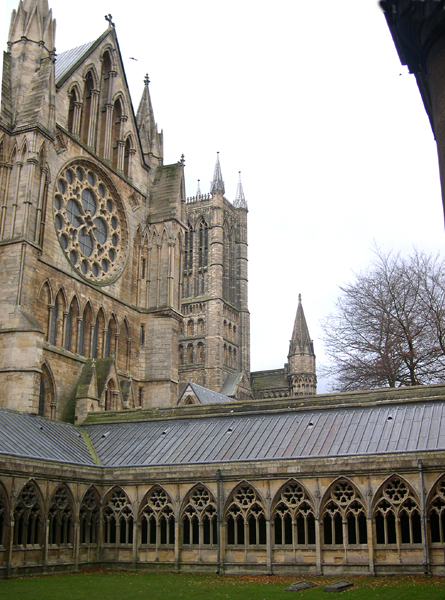Lincoln Cathedral, view from the Cloisters