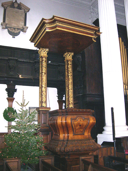 Pulpit, St Mary Woolnoth, London