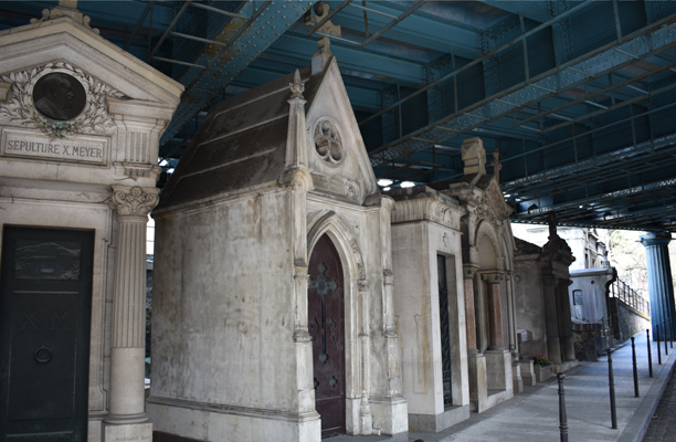 mausolea under the Pont de Caulaincourt, Cimetiere de Montmartre