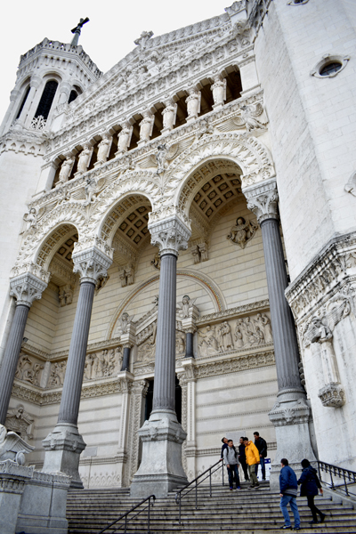 entrance, Basilica of Notre-Dame de Fourviere, Lyon