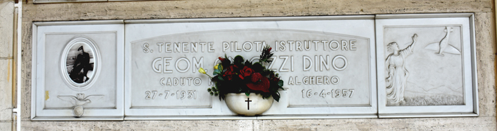 niche for pilot instructor, Cimitero Urbano, Alessandria