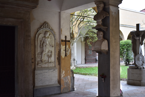 courtyard of original convent, Cimitero del Piratello di Imola