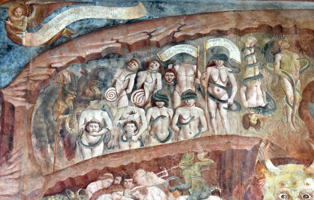 fresco (detail), Buffalmacco, Inferno, Camposanto di Pisa