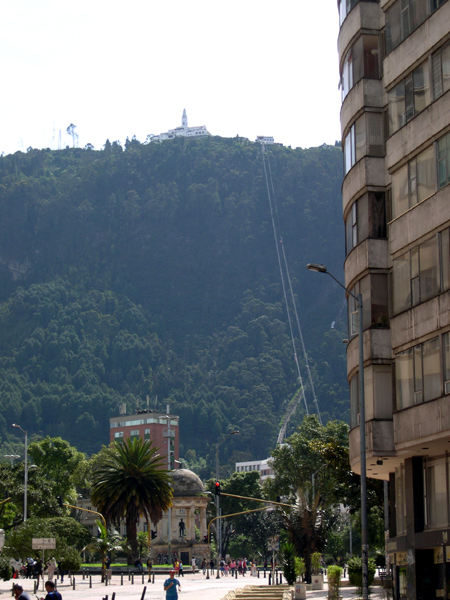 Bogota - Monserrate seen from city streets