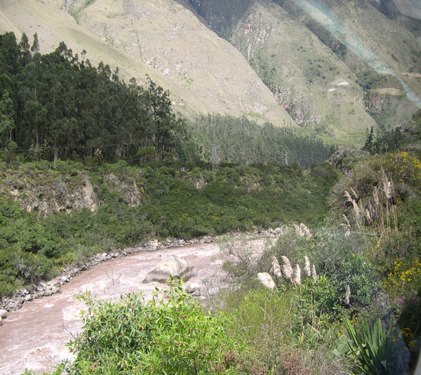 Machu Picchu - from Perurail train along the Urubamba River