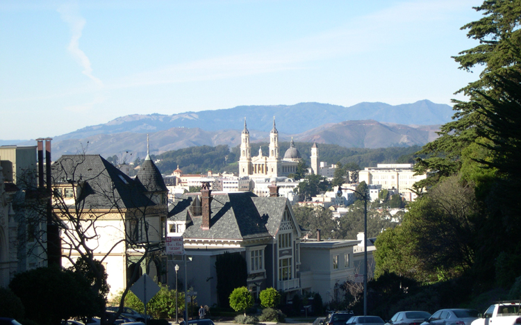 St Ignatius Church, San Francisco, seen from Buena Vista Park