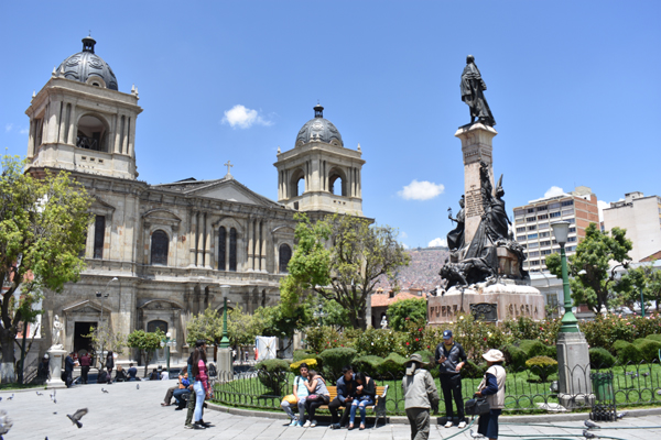 Cathedral and Plaza Murillo, La Paz, Bolivia
