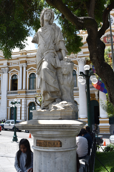 statue commemorating Sculpture, Plaza Murillo, La Paz, Bolivia