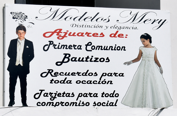 advertisement for primera comunion, Quito, Ecuador
