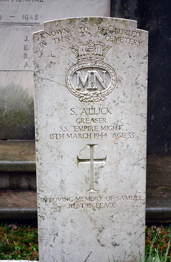 Buenos Aires - British Cemetery - Allick ('Greaser') gravestone