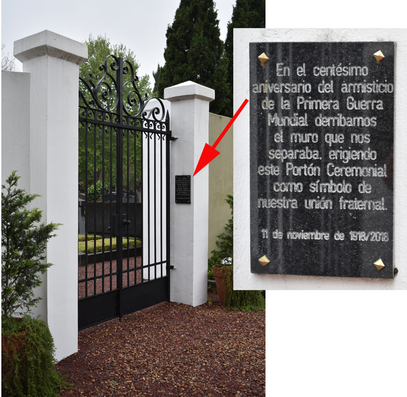 Buenos Aires - British Cemetery - gate between British and German cemeteries