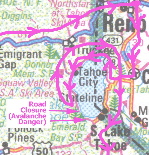 Tahoe trip 2006 - Map